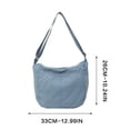 thumbnail image 3 of Solid Color Crossbody Bag Waterproof Nylon Fabric Bag Large Capacity Lightweight Shoulder Bag For Female Students Cloth Bag, 3 of 7