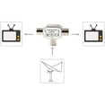 thumbnail image 3 of Todo Metal TV uno en dos Cable TV 9,5 macho a hembra enchufe de vídeo RF adaptador en T, 3 of 8