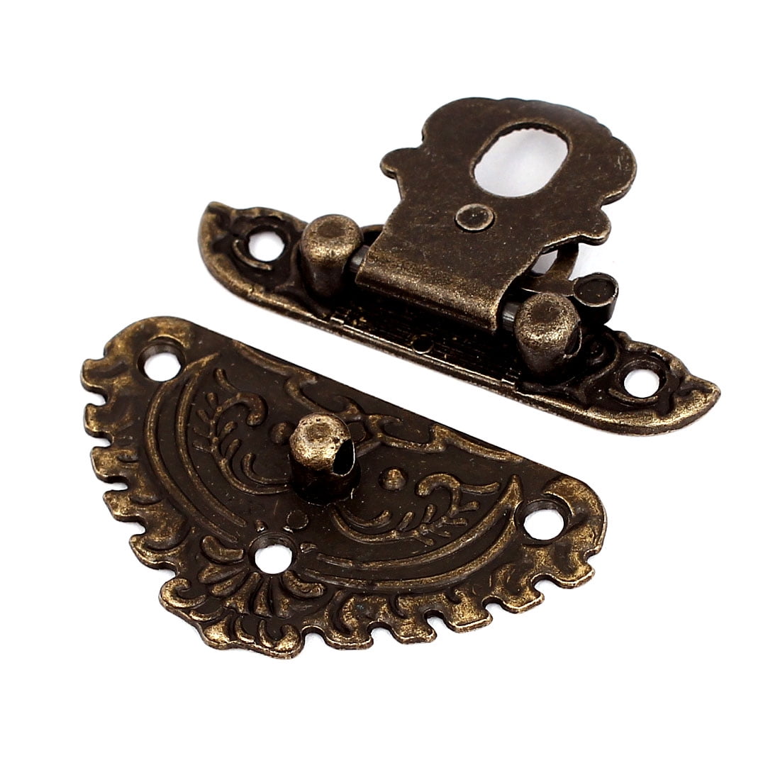DOITOOL Antique Lock Cabinet s Hasp Lock Jewlry Box Antique Hasp Buckle  Vintage Box Buckle Chest Lock Plate Antique Hasps Cabinet Part Cabinet Hasp  for Wooden Box Silver Hardware 10pcs 