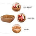 thumbnail image 3 of BESTYASH 1Pc Wood Dish Light Brown Salad Plate for Friends, 3 of 7