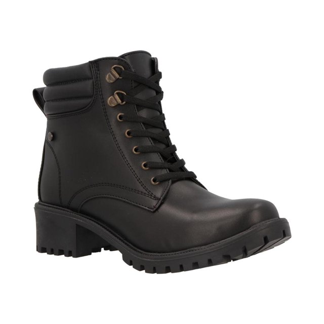 Botas Mujer Etnia Casuales Agujetas negro 23