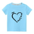 thumbnail image 1 of MeetoTime T-shirt à Manches Courtes de la Saint-Valentin pour Garçons Filles Col Rond en Coton pour Tout-Petits Enfants 3-10 Ans, 1 of 6