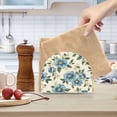 thumbnail image 6 of WOBOGO Seamless Pattern Of Blue Flowers and Green Leaves Clear Acrylic Napkin Holder Kitchen Tissue Face Towel Cocktail Rack Bar Restaurant Dinner Paper Dispenser, 6 of 9