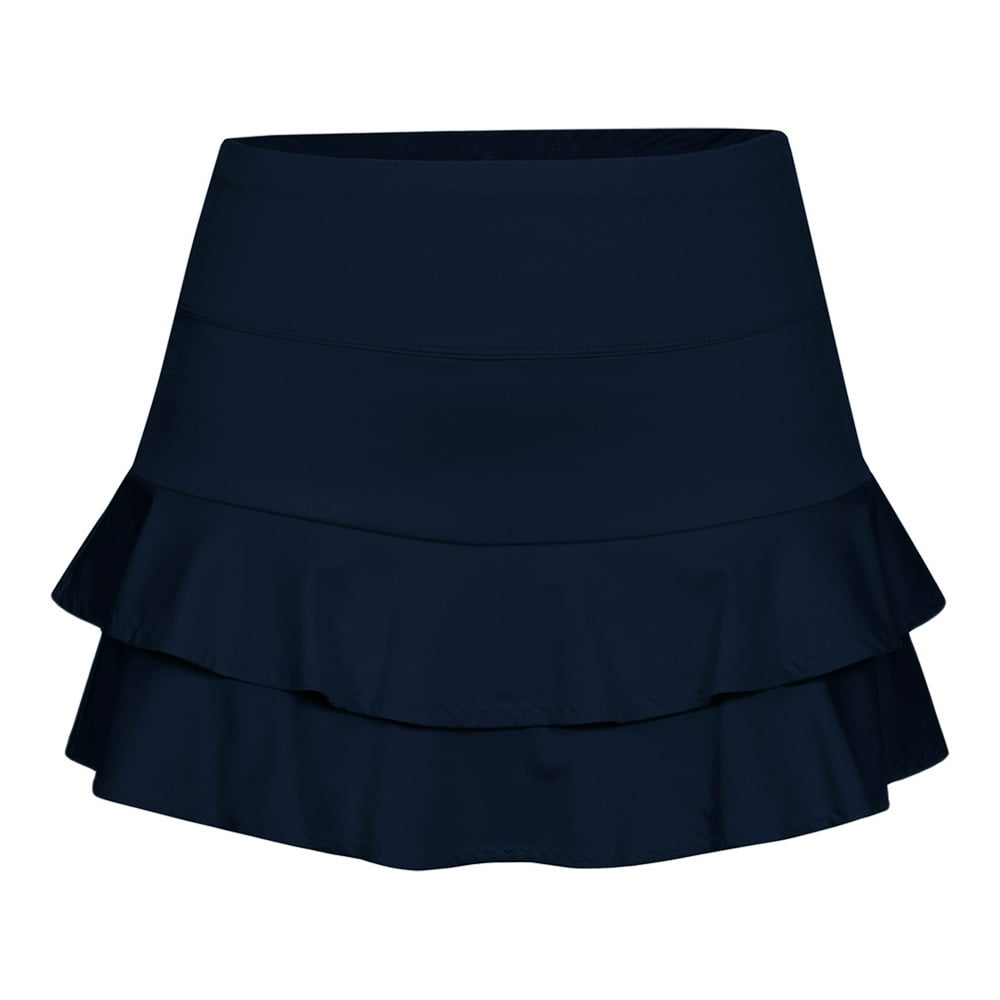 Women`s Doubles 13.5 Inch Tennis Skort Navy Blue - Walmart.com ...