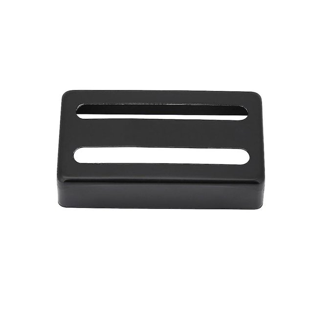 Two Slot Metal Guitar Pickup Case, Brass Humbucker Cover for Electric Guitars, Black
