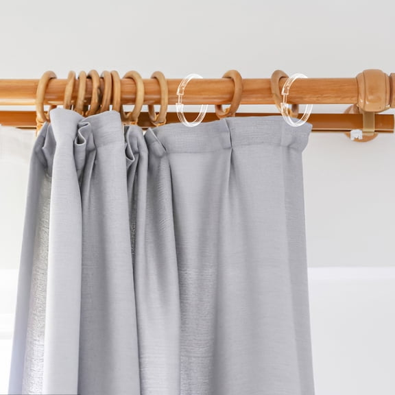 LEORX Transparent Acrylic Bath Curtain Hooks for Easy Installation Home Use 20Pcs