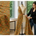 thumbnail image 5 of Soimoi Cotton Voile Fabric Leaves,Floral & Pumpkin Vegetable Print Fabric by Yard 56 Inch Wide, 5 of 7