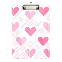 FORMRS Acrylic Clipboard with Low Profile Clip Standard A4 Letter Size, 12.5" x 9", Geometric Love
