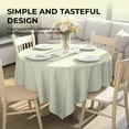 thumbnail image 3 of UM 10 Pack Premium Disposable Plastic Tablecloth 84" Round Table Cover for Birthdays Weddings Christmas Anniversary Buffet Table (Beige), 3 of 12
