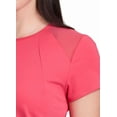 thumbnail image 3 of RBX Active Women's Quick Dry Short Sleeve Workout Top with Mesh Panels, 3 of 5