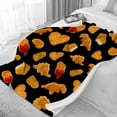 thumbnail image 5 of Chicken Nuggets Throw Blanket - Ultra Soft Plush Flannel Blanket,Warm Cozy Bed Quilt Home Decor for Couch Sofa Bed All Season,60"x50" for Teens, 5 of 6