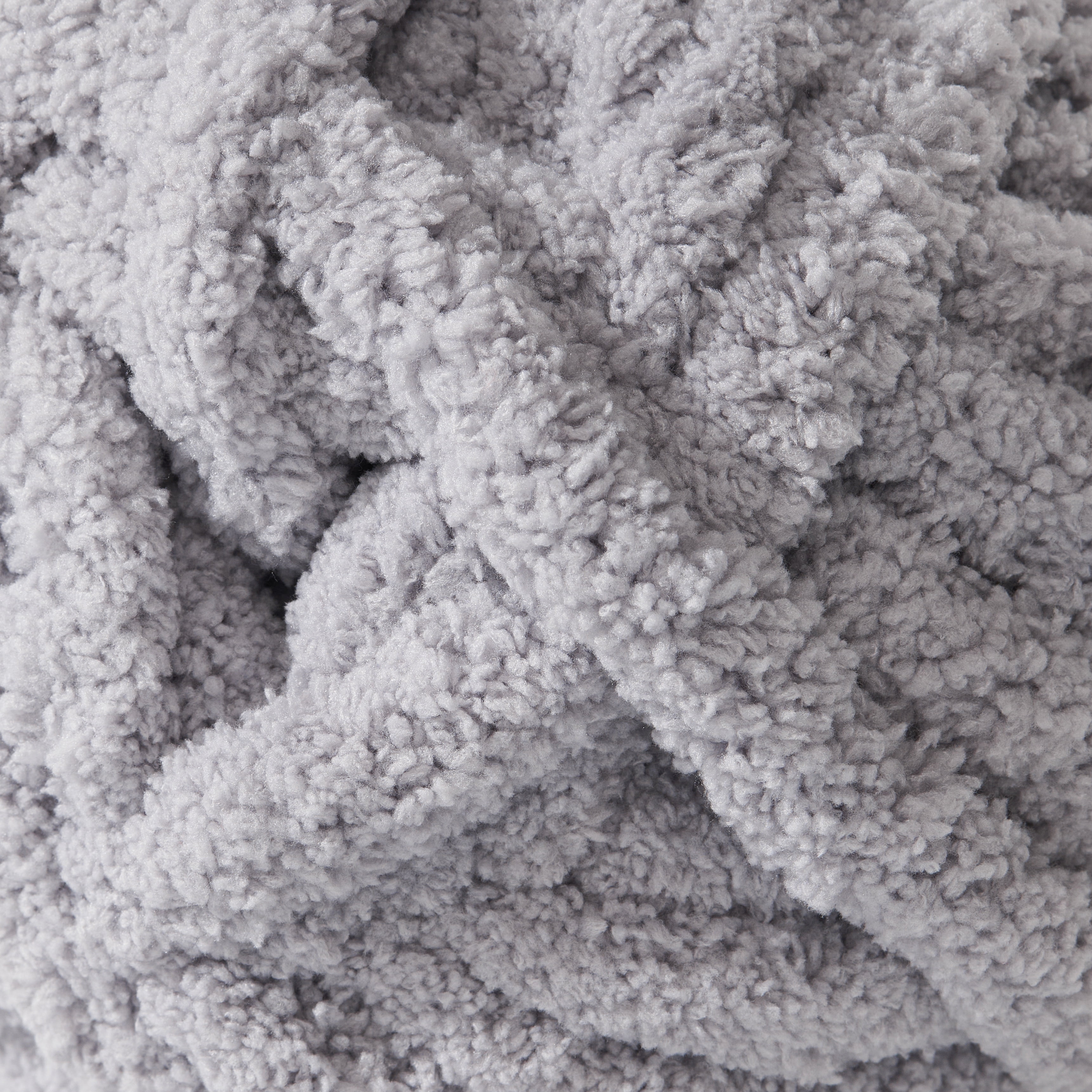 Crafted By Catherine Chunky Chenille Yarn - 2 Pack (8oz / 227g, 31.7 Yards Each Skein), Light Grey, Gauge 7 Jumbo