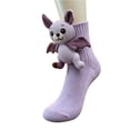 thumbnail image 2 of FAIOROI 3D Plush Animal Crew Socks for Women, Cute Cartoon Stuffed Toy Socks, Soft Cozy Knit Holiday Christmas Sock, 2 of 7