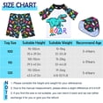 thumbnail image 4 of Nidoul Kids Boys Swimsuit Two Piece UV Sun Protection Swimwear Dinosaur Short Sleeve Kids Rash Guard Bathing Suit with Sun Cap UV Protection 3-6 Years, 4 of 4