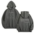 thumbnail image 2 of felwors Enough - Oversized Hoodie for Women & Teen Girls, Graphic Pullover Sweatshirt Top Dark Gray, L, 2 of 4