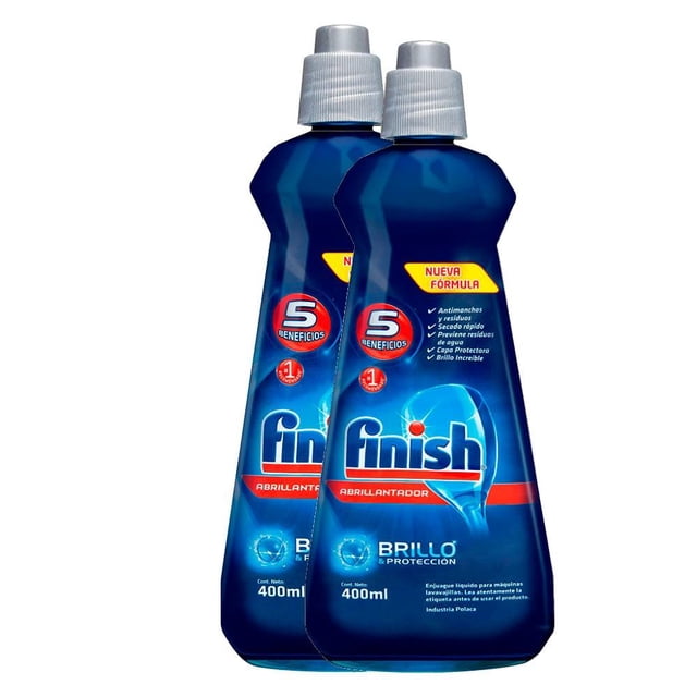Abrillantador Finish para Lavavajillas Rinse Aide 2x400 ml Finish Rinse Aide
