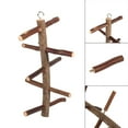 thumbnail image 2 of Birds Perches Cage Stand Toy Hanging Wooden Activity Branches Climbing Stairs Suitable for Small Birds for Budgies,Small Birds,Parakeet,Cockatiel, 2 of 9