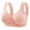 Pink, variant on Women Bra Comfortable Front Open Soft Polyester Wireless Push Up Lingerie Plus Size 36C 38D 40DD For Everyday Wear Sleep Lounge
