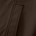 thumbnail image 4 of SuTry Men's Solid Color Jackets Casual Fashion Long Sleeved Lapel Color-Block Workwear Tops Suitable for Work Casual Outings Wearing(Coffee,4XL), 4 of 7