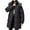 Black, variant on Fashion Winter Warm Hooded Coats for Womens Plus Size Solid Color Long Sleeved Thick Loose Hooded Detachable Winter Long Sleeved Jacket Long Sleeved Jacket Long Sleeve Parkas