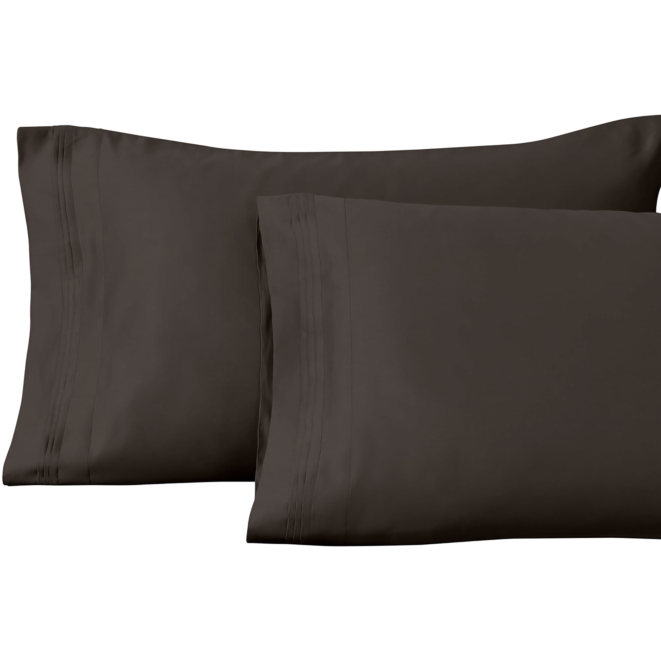 Superior 1000 Thread Count Egyptian Cotton Pillowcases Soft Breathable Set of 2, Charcoal, King
