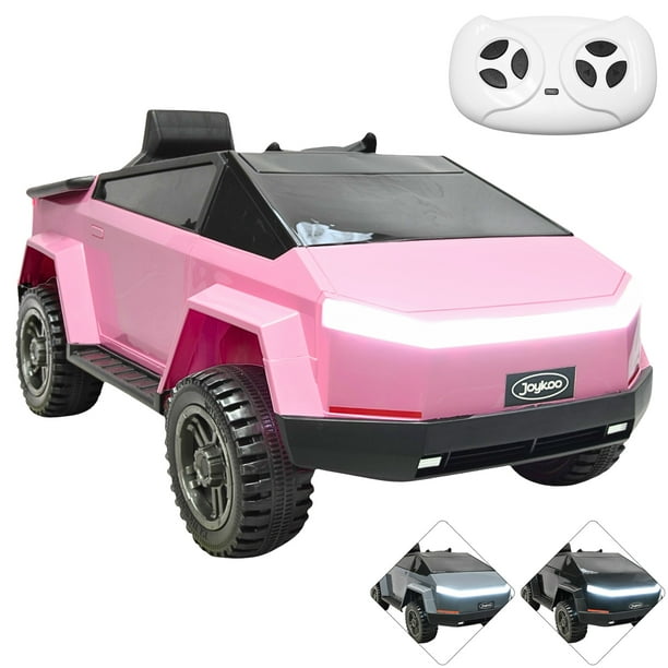 Montable Eléctrico para Niños Cyber Model Truck con Luces y Sonido Batería 12v Control Remoto Bluetooth - Rosa
