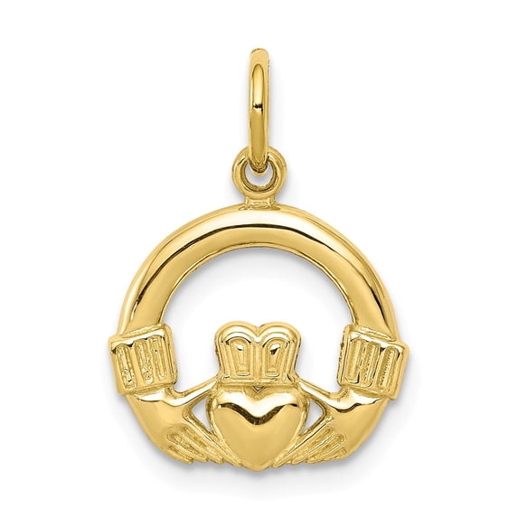FB Jewels 10K Yellow Gold Claddagh CHARM