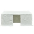 thumbnail image 2 of Gazebo Accessories 12' x 20' Universal Winter Gazebo Cover for Hardtop Gazebos,Enclosed Cover with Sidewalls and Mesh Windows Waterproof (White), 2 of 12