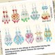 thumbnail image 5 of Pendientes Navideños Con Diamantes Artísticos 10 Pares Mujer Doble Cara para Regalo, 5 of 9
