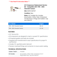 thumbnail image 2 of A/C Compressor Replacement Service Kit - Compatible with 1998 - 2002 Chevy Camaro 1999 2000 2001, 2 of 2