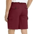 thumbnail image 3 of Tuphregyow Men Leisure Athletic Hiking Knee Length Shorts Overalls Workout Shorts Casual Cargo Shorts Lightweight Multi Comfy Shorts with Pockets Solid Wine S, 3 of 7