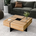 thumbnail image 2 of Extendable Square Coffee Table with Hidden Compartments | Adds Functionality to Living Room, 2 of 6