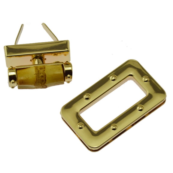 FRCOLOR  4 PCS Purses Lock Buckle Clasp Latch Tote Bag Handbag Golden