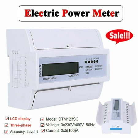

230/400V 5-100A Energy Meter Digital Electric Power Meter 3 Phase Meter with LCD