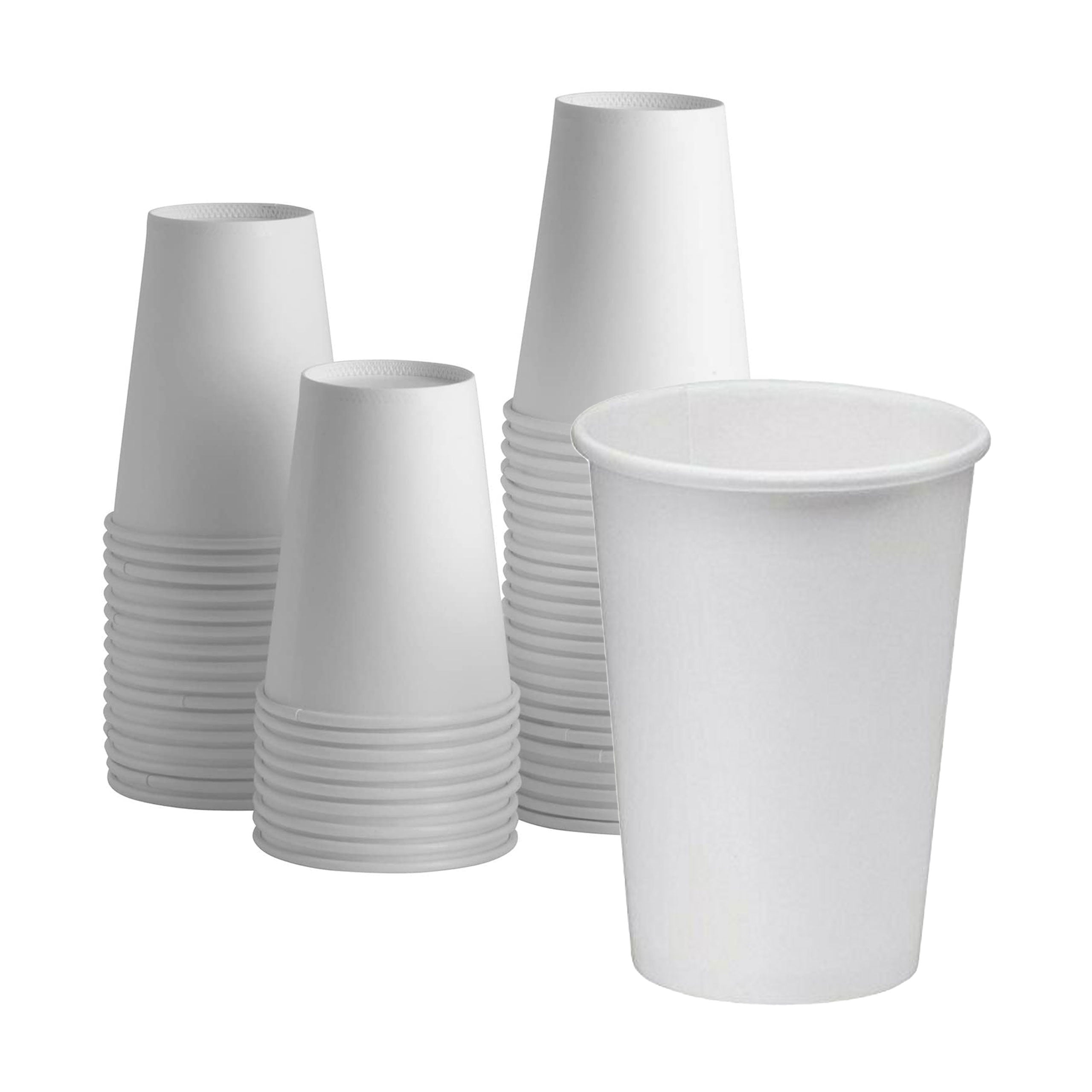1000x 12oz Disposable Paper Cups with Lids 1000 Pack  for tea/coffee U.K Seller 