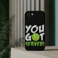 thumbnail image 4 of DistinctInk MagSafe Tough Case for Apple iPhone 15 Plus (6.7" Screen) - You Got Served Tennis - Tempered Glass Back, 4 of 6