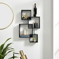 thumbnail image 4 of Danya B. Blocchetto Intersecting Cubes Wall Shelf Unit - Horizontal or Vertical - Black, 4 of 11