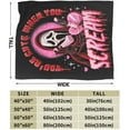 thumbnail image 3 of Halloween horror movie scream ghost face print plush blanket, super soft and light for all seasons, multi-purpose home decoration, 3 of 7