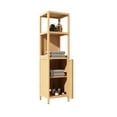 thumbnail image 4 of Large capacity multifunctional bamboo storage cabinet furniture for bathroom and living room, 4 of 7
