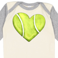 thumbnail image 4 of Inktastic Tennis Ball in Heart Boys or Girls Long Sleeve Baby Bodysuit, 4 of 5