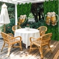 thumbnail image 4 of Outdoor Curtains for Patio Waterproof, St Patrick's Day Outdoor Privacy Panels Grommet, Vintage Shamrocks Golden Beer Green Leaf Blackout Outside Curtains for Porch/Cabana 54"x84", 1 Panel, 4 of 8