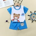 thumbnail image 2 of Baby Boy Outfits Summer Short Sleeved T Shirt Set Boys Girls Short Sleeved Shorts 2 Piece Set Unisex Baby Clothes B 6 Months-12 Months, 2 of 3
