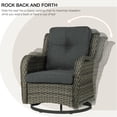 thumbnail image 5 of DREAMSIDEA 1-Piece Outdoor Wicker Swivel Chair with Cushions Patio Swivel Glider Chair Outdoor Rocking Lounge Chair for Backyard Balcony Porch,Grey, 5 of 6