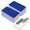Blue-1-1/2" X 3", variant on 1-1/2" X 3" Black Engravable Plastic Badge Blanks