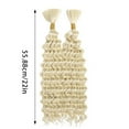 thumbnail image 3 of Blonde Human Braiding Hair 18" 100g 2 Bundle,Deep Water Wave Bulk Hair for Boho Braids, Wet and Wavy Extensions,No Weft, Curly Micro Braiding, 3 of 9