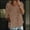 Khaki, variant on Womens Tops Summer Print Round Neck 3/4 Sleeve Loose Tee Spring Tops for Women