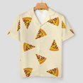 thumbnail image 2 of PRIYAL Pizza Pieces Painted Silk Women Pajama Set Short Sleeve Comfy Pjs Sets 2 Piece Lounge Set, 2 of 4