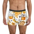 Kuilepa Honey Bee Set Print Mens Boxer Briefs Moisture Wicking