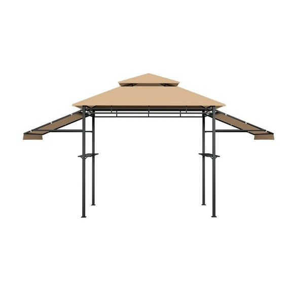Garden Winds Custom Fit Replacement Canopy Top Cover and Side Awnings Compatible with The Tangkula 13.5’ X 4’ Grill Gazebo - Upgraded Performance RipLock 350 Fabric