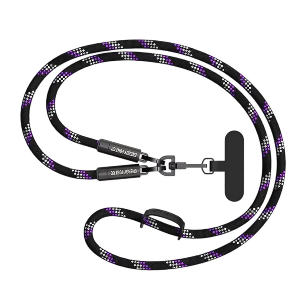240W Type C Lanyard Charging Cable Fast Charge Data Sync Wearable Crossbody Phone Lanyard Straps with Patches Replacement